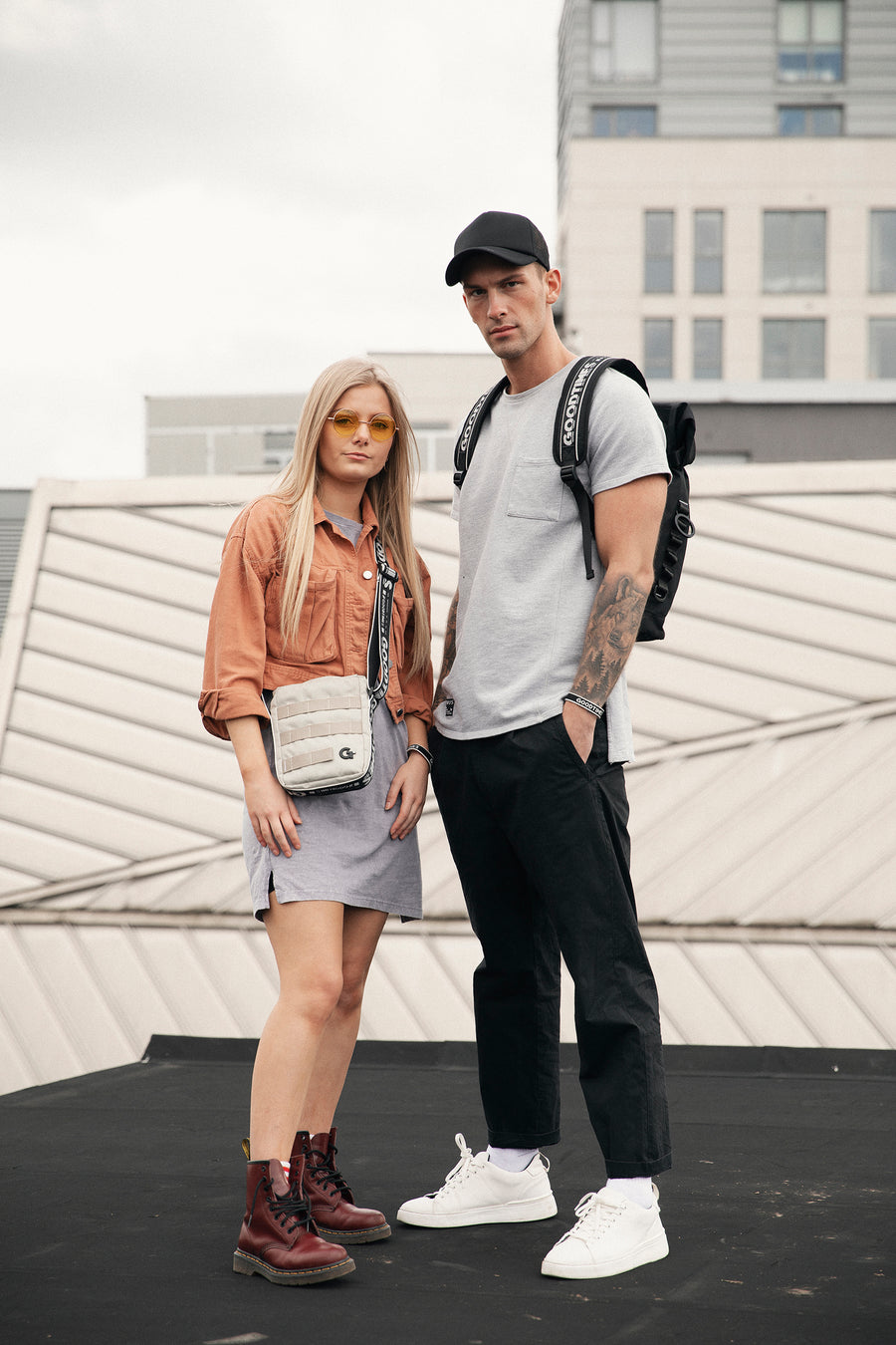 Saba Flight Bag - Ecru and Black