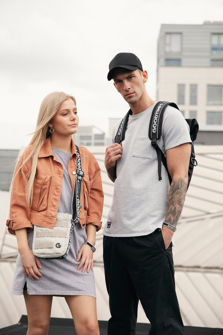 Saba Flight Bag - Black and White