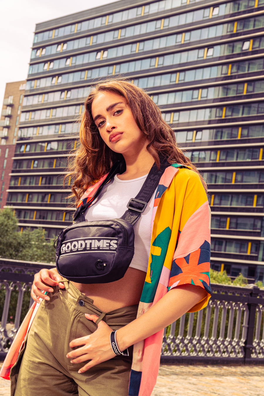 Keighley Chest/Crossbody - Black/White