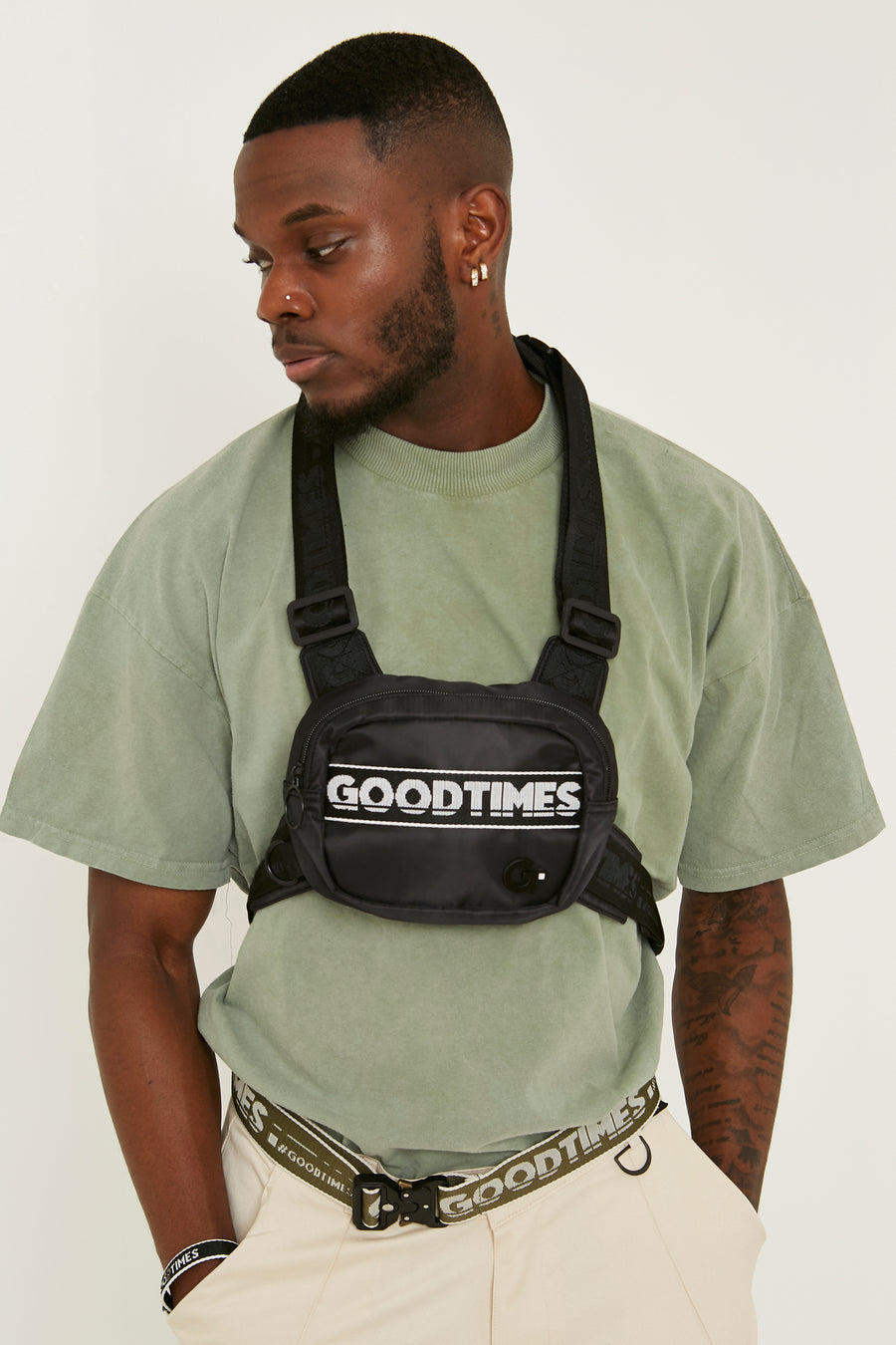 Keighley Chest/Crossbody - Black/White