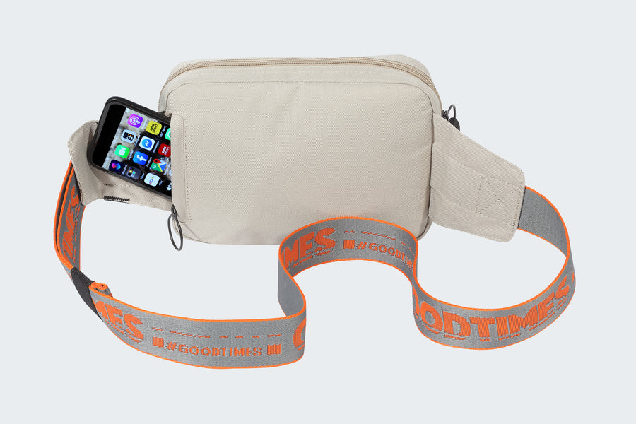 Tisno Cross Body Bag - Ecru and Orange
